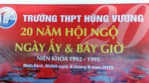 Buổi hội ngộ 20 năm ngày ra trường cựu học sinh khóa 1992-1995
