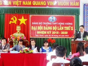 ĐẠI HỘI ĐẢNG BỘ TRƯỜNG THPT HÙNG VƯƠNG LẦN THỨ X