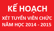 Kế hoạch xét tuyển viên chức Sở Giáo dục và Đào tạo Bình Định năm học 2014 - 2015