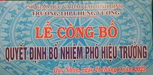 LỄ CÔNG BỐ QUYẾT ĐỊNH BỔ NHIỆM TÂN PHÓ HIỆU TRƯỞNG TRƯỜNG THPT HÙNG VƯƠNG